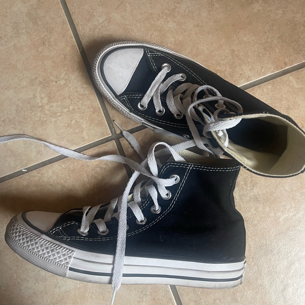 Black and white Converse